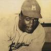 Jackie Robinson lors de sa première saison dans le baseball majeur avec les Royaux de Montréal en 1946.
